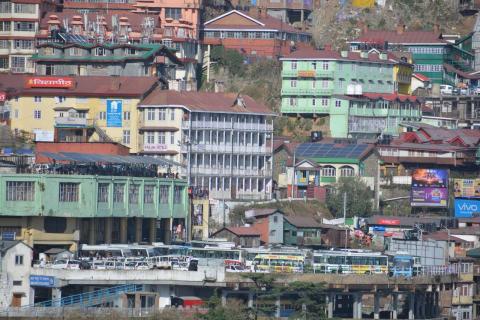 Shimla town and bus stand